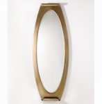Zentique - Aurelia Grand Oval Metal Beveled Mirror