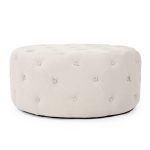 Zentique - Round Tufted Ottoman