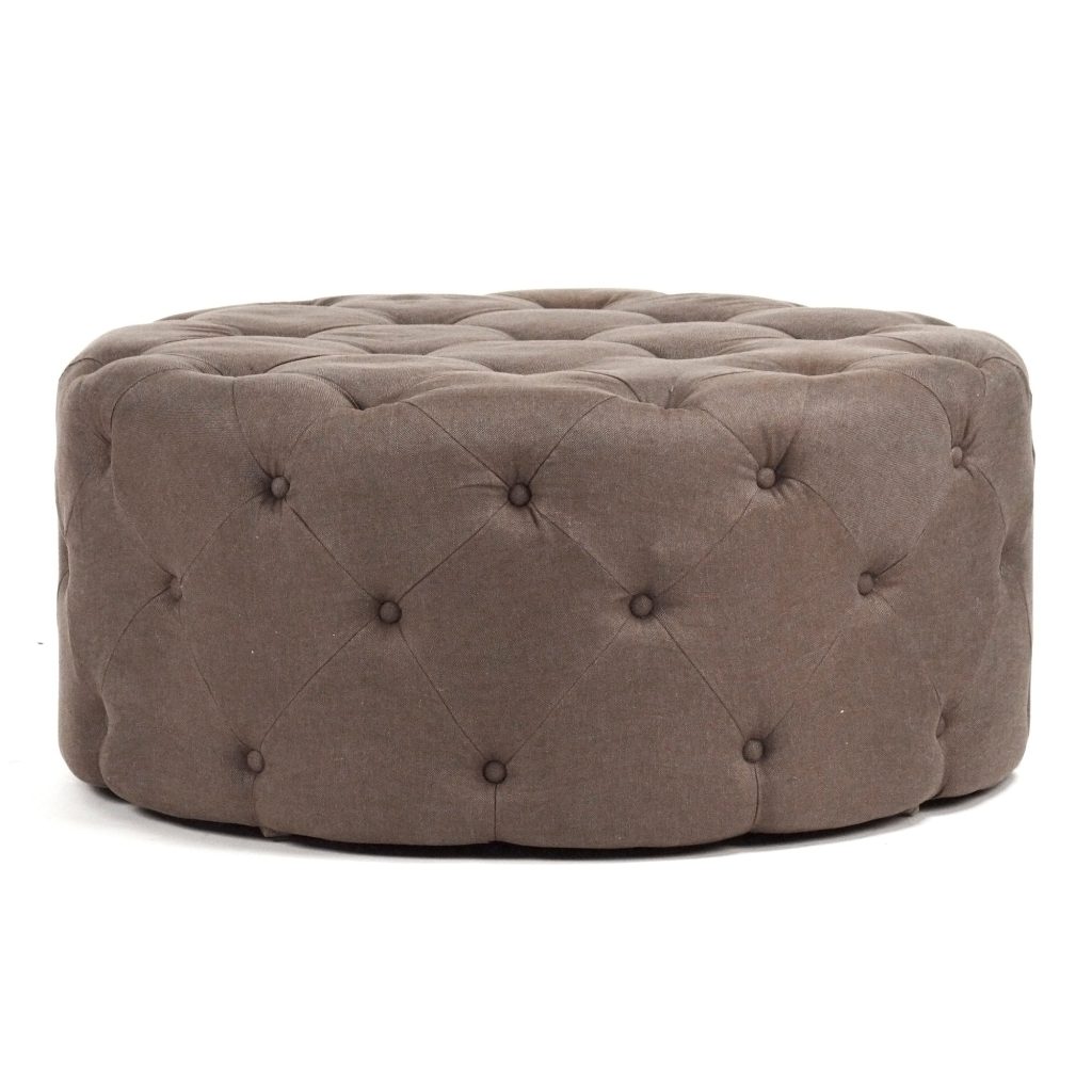 Zentique - Round Tufted Ottoman
