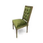 Zentique - Green Velvet Louis Side Chair