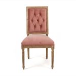 Zentique - Rose Velvet Louis Side Chair