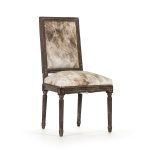 Zentique - Square Back Cow Hide Side Dining Chair FC010-4 E271 Cow EL