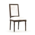Zentique - Square Back Cow Hide Side Dining Chair