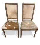 Zentique - Square Back Cow Hide Side Dining Chair