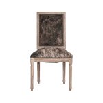Zentique - Square Back Cow Hide Side Dining Chair
