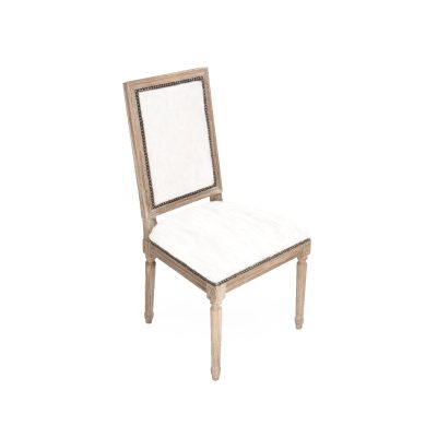 Zentique - Square Back Cow Hide Side Dining Chair