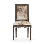 Zentique - Square Back Cow Hide Side Dining Chair FC010-4 E271 Cow EL