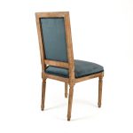 Zentique - Teal Velvet Louis Side Chair