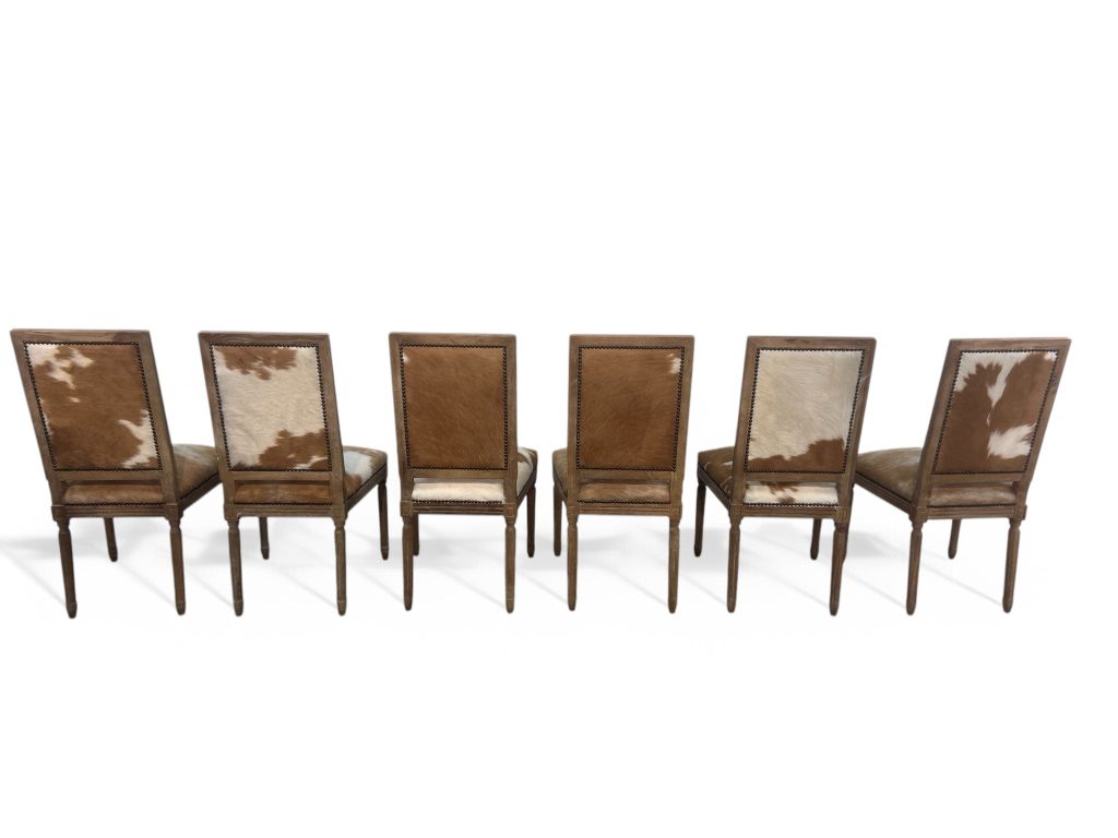 Zentique - Square Back Cow Hide Side Dining Chair