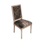 Zentique - Square Back Cow Hide Side Dining Chair