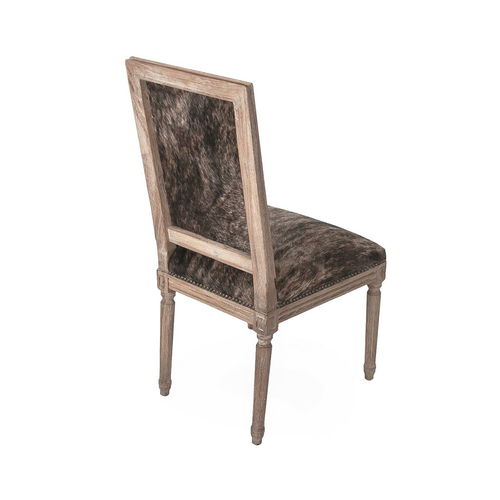 Zentique - Square Back Cow Hide Side Dining Chair