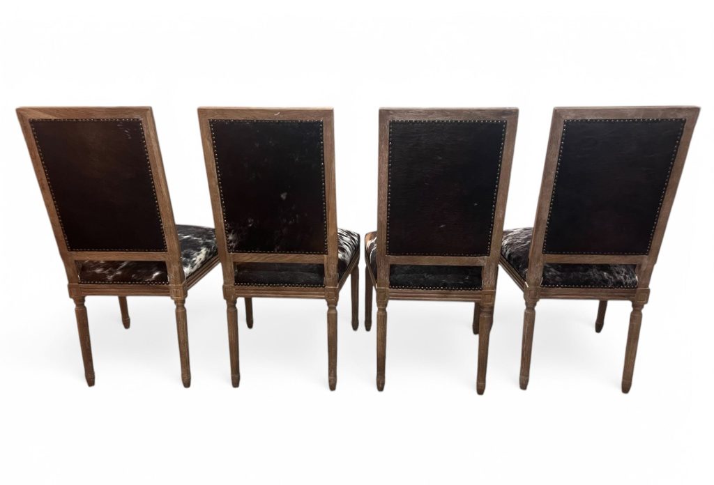 Zentique - Square Back Cow Hide Side Dining Chair