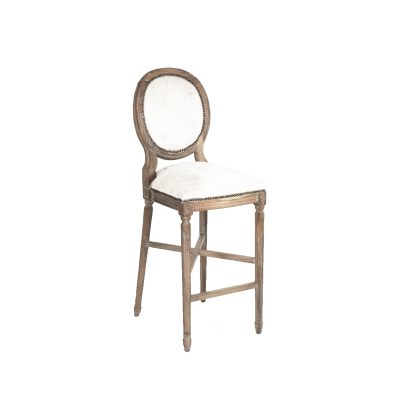 Zentique - Medallion Cow Hide Bar/ Counter Stool
