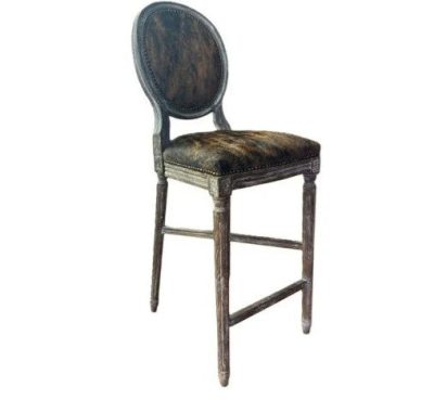 Zentique - Medallion Cow Hide Bar/ Counter Stool