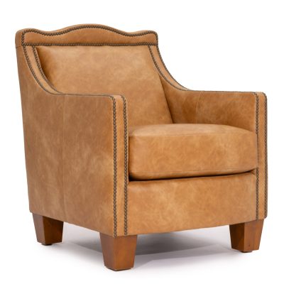 Zentique - Finsbury Arm Chair Cognac Vegan Leather