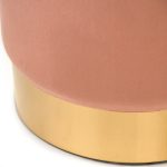 Zentique - Mauve Rose Velvet Stool