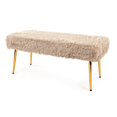 Zentique - Faux Fur Bench