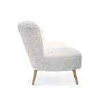 Zentique - White Faux Fur Bench