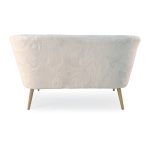 Zentique - White Faux Fur Bench