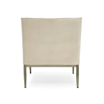 Zentique - White Velvet Arm Chair
