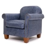 Zentique - Hamilton Arm Chair Denim Top Grain Leather