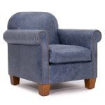 Zentique - Hamilton Arm Chair Denim Top Grain Leather