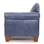 Zentique - Hamilton Arm Chair Denim Top Grain Leather