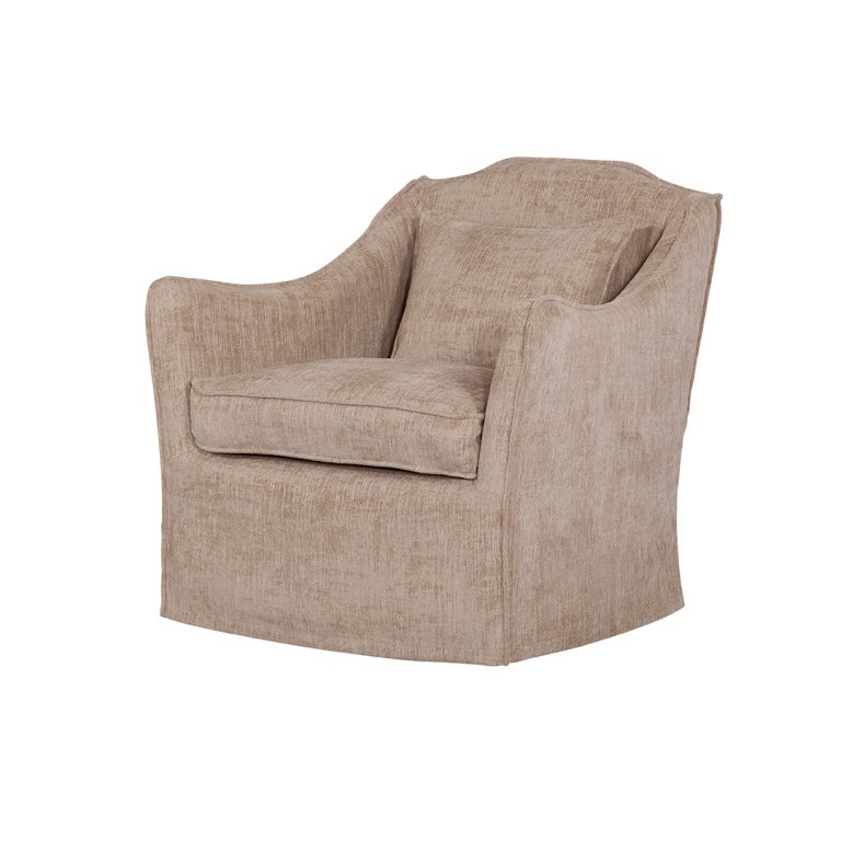 Spectra Home Keith Slipcovered Swivel Chair
