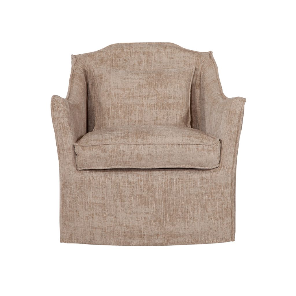 Spectra Home Keith Slipcovered Swivel Chair