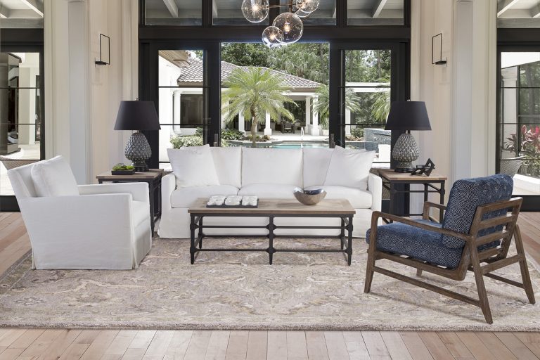 Spectra Home Pasadena Slipcovered Swivel Chair