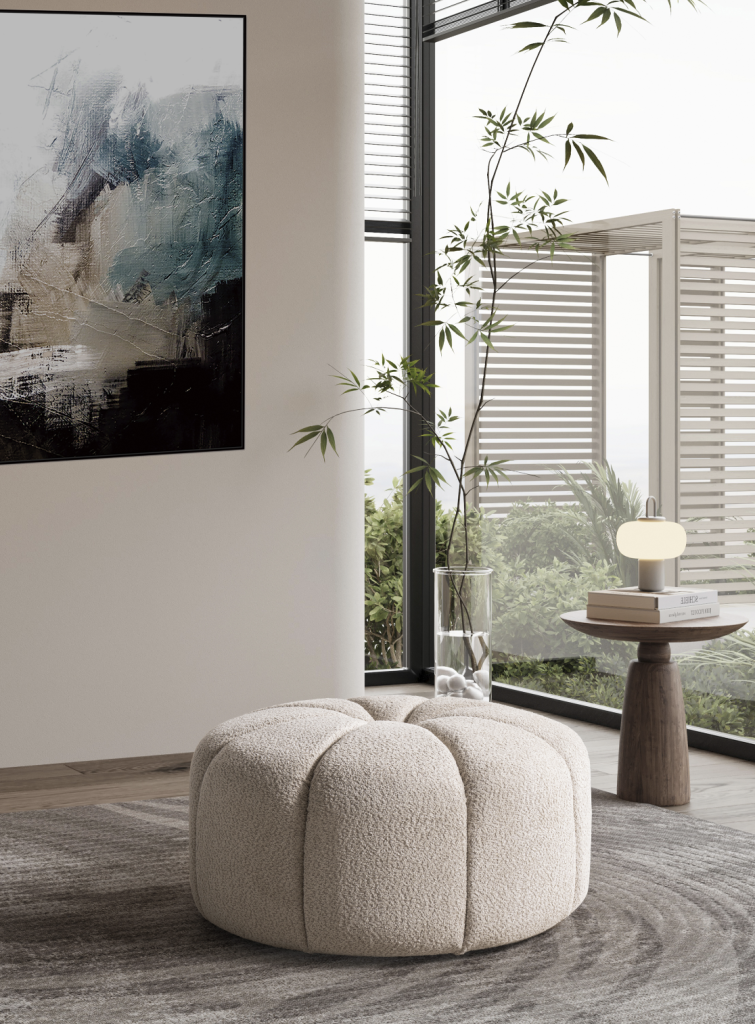 Whiteline - Lune Ottoman