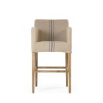 Zentique - Avignon Slipcover Bar Stool Blue Stripe