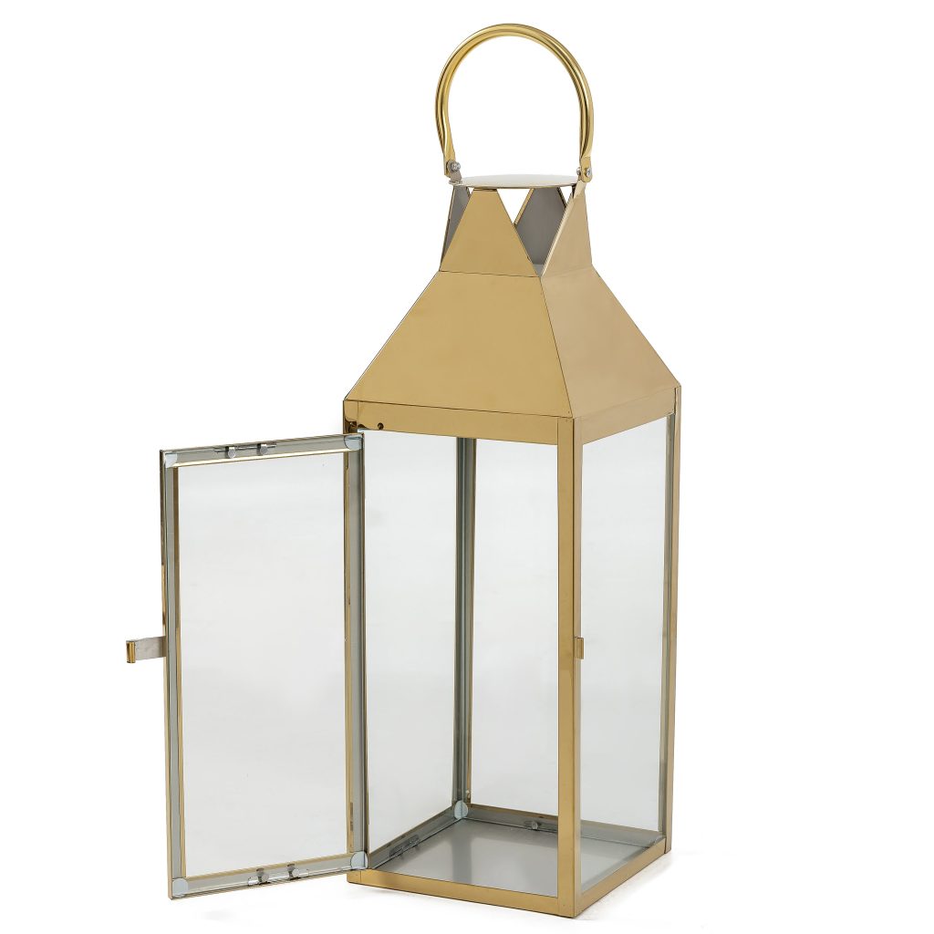 Camille Metal Glass Lantern Set of 3