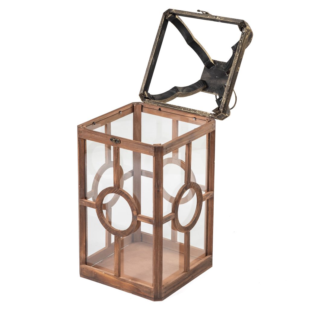 Château Grove Wood & Metal Lantern Set of 3