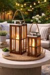 Harbor Ridge Wood & Metal Lantern Set of 2