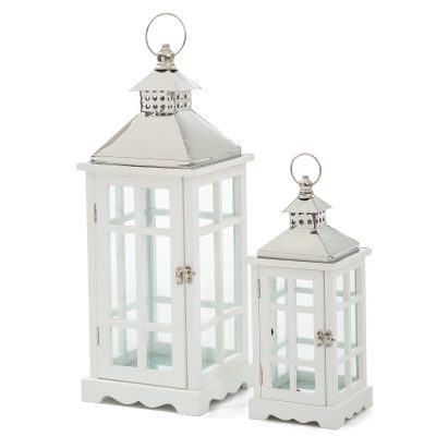 Amelie White Lantern Set (Set of 2)