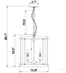 Zentique - Glass Box on Chrome Pendant Light