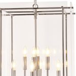 Glass Box on Chrome Pendant Light