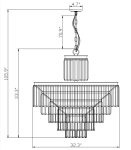 6-Tier Rustic Crystal Chandelier