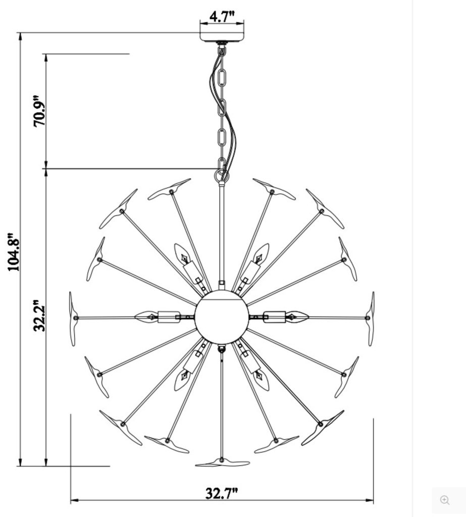 Zentique - Pedal Burst Pendant Light Large