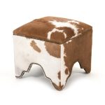 Zentique - Cow Hide Stool ZEN007 Cow BRW