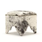 Zentique - Cow Hide Stool ZEN007 Cow SPBW