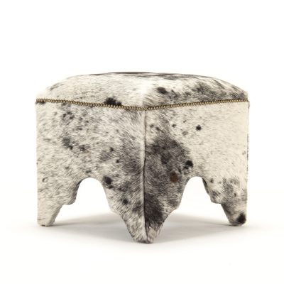Zentique - Cow Hide Stool ZEN007 Cow SPBW