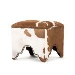 Zentique - Cow Hide Stool ZEN007 Cow BRW