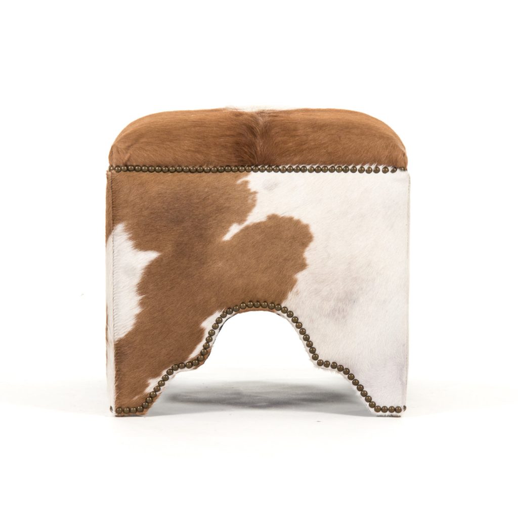 Zentique - Cow Hide Stool ZEN007 Cow BRW