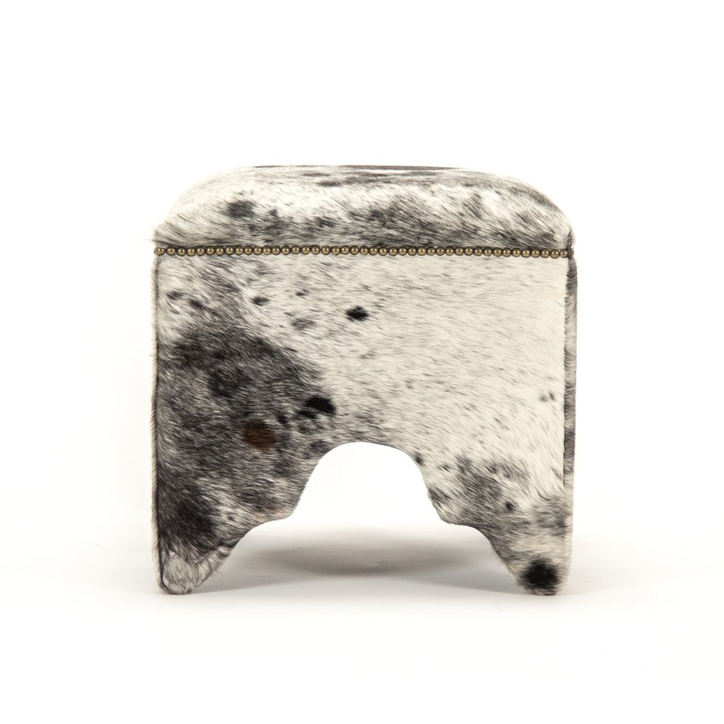 Zentique - Cow Hide Stool ZEN007 Cow SPBW