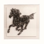 Golf Tee Abstract Horse in Acrylic Wall Art