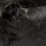 Zentique - 22" x 22" Tibetan Black Goat Fur Pouf