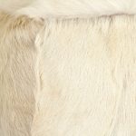 Zentique - 22" x 22" Tibetan Ivory Goat Fur Pouf
