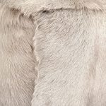 Zentique - 22" x 22" Tibetan Light Grey Goat Fur Pouf